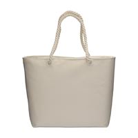 BORSA MARE CON MANICI IN CORDA E ZIP